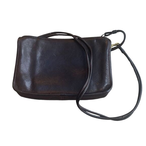 Vintage Coach Clutch Shoulder Bag Brown Full Grain‎ Leather Old Money Quiet Luxe - Picture 2 of 12